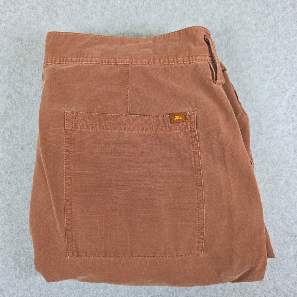 Tommy Bahama Relax Men's 36 Cargo Shorts Silk / Cotton Brown Ripstop‎ 12 Inseam
